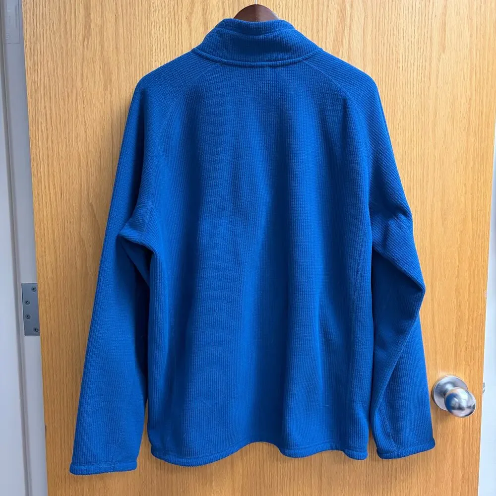 The North Face Blue 1/4 Zip Grid Fleece Pullover Gorpcore Cabincore Camping XL